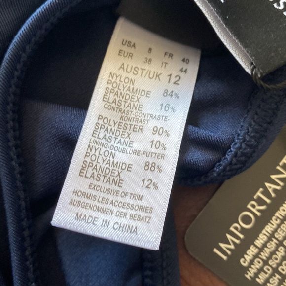 Jets by Jessika Allen Plunge One Piece Bathing Suit Size 10 - Picture 4 of 4